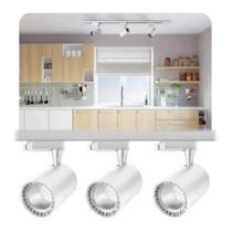 Kit Trilho Eletrificado 1 metro Preto ou Branco + 3 Spot 10 Watts 6.500 Kit Trilho Eletrificado 1 metro Preto ou Branco + 3 Spot 10 Watts 6.500