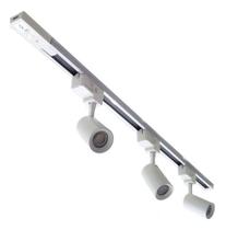 Kit Trilho Eletrificado 1,2m + 3 Spot Led 7w Preto Ou Branco Estrutura Branco/branco Luz 3000k Branco Quente Kit Trilho Eletrificado 1,2m + 3 Spot Led 7w Preto Ou Branco Estrutura Branco/branco Luz 3000k Branco Quente