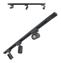 Kit Trilho Eletrificado 1,4m + 3 Spot Led 7w Preto Ou Branco Kit Trilho Eletrificado 1,4m + 3 Spot Led 7w Preto Ou Branco