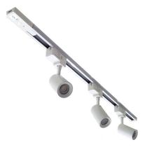 Kit Trilho Eletrificado 1,4m + 3 Spot Led 7w Preto Ou Branco Kit Trilho Eletrificado 1,4m + 3 Spot Led 7w Preto Ou Branco