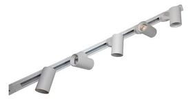 Kit Trilho Eletrificado 1,5m + 4 Spot Led 7w - Estrutura Branco 6000k Branco Frio Kit Trilho Eletrificado 1,5m + 4 Spot Led 7w - Estrutura Branco 6000k Branco Frio