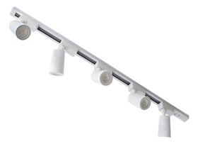 Kit Trilho Eletrificado 1,5m + 5 Spot Led 7w Preto Ou Branco Kit Trilho Eletrificado 1,5m + 5 Spot Led 7w Preto Ou Branco
