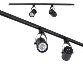 Kit Trilho Eletrificado 1m + 2 Spot Preto + 2 LED Par20 3000k St1978