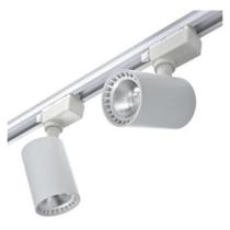 Kit trilho eletrificado 1m + 2 spots 7w branco frio 6000k bivolt direcionavel