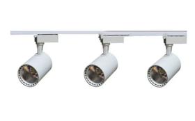 Kit Trilho Eletrificado 1m + 3 Spot Led 15w Branco Quente 3500k Branco
