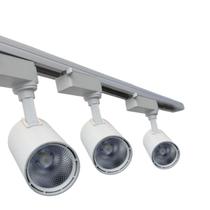 Kit Trilho Eletrificado 1m 3 Spot Led 7w Preto Ou Branco Iluminação