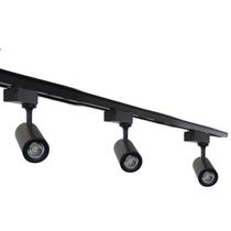Kit Trilho Eletrificado 1m 3 Spot Led 7w Preto Ou Branco Iluminação