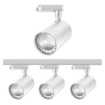 Kit Trilho Eletrificado 1m + 3 Spots Led 10w Branco Frio Kit Trilho Eletrificado 1m + 3 Spots Led 10w Branco Frio
