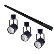 Kit Trilho Eletrificado 1M + 3 Spots MR16 GU10 - Nordecor Preto Kit Trilho Eletrificado 1M + 3 Spots MR16 GU10 - Nordecor Preto