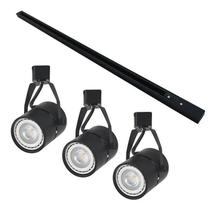 KIT Trilho Eletrificado 1m com 3 Spots Classic MR16 + 3 Lâmpadas MR16 Nordecor/MBLed KIT Trilho Eletrificado 1m com 3 Spots Classic MR16 + 3 Lâmpadas MR16 Nordecor/MBLed