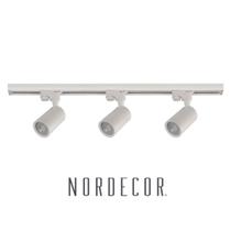 Kit Trilho Eletrificado 1m com 3 Spots LED Dora 10W 4000K Branco Neutro Nordecor Kit Trilho Eletrificado 1m com 3 Spots LED Dora 10W 4000K Branco Neutro Nordecor