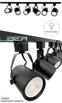 Kit Trilho Eletrificado 1M Preto 4 Spot E27 Par20 Led 6500K Kit Trilho Eletrificado 1M Preto 4 Spot E27 Par20 Led 6500K
