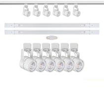 Kit Trilho Eletrificado 2 metros + 6 Spots Gu10 Bivolt branco Kit Trilho Eletrificado 2 metros + 6 Spots Gu10 Bivolt branco