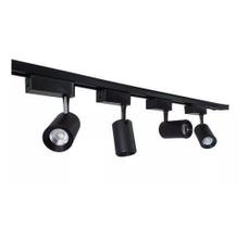 Kit Trilho Eletrificado 2m + 4 Spot Led 7w Preto 3000K Kit Trilho Eletrificado 2m + 4 Spot Led 7w Preto 3000K