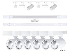 Kit Trilho Eletrificado 2m+7 Spots Led 7w Branco Frio 6000k Kit Trilho Eletrificado 2m+7 Spots Led 7w Branco Frio 6000k