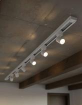 Kit Trilho Eletrificado 3 Metros e 6 Spots LED 7W Bivolt e Junção Reta Iluminação Moderna Minimalista Sala Cozinha Quarto Loja Escritório Luz