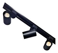 Kit Trilho Eletrificado 60cm + 3 Spot Led 7w Preto Ou Br