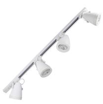 Kit Trilho Eletrificado Com 4 Spots Led 7w Branco/Branco 3000K