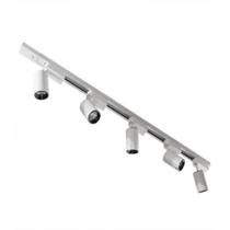 Kit Trilho Eletrificado Com 5 Spots Led 7w Branco 3000K