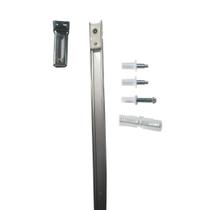 Kit trilho em alumínio p/ porta camarão 1mt - cromado Kit trilho em alumínio p/ porta camarão 1mt - cromado