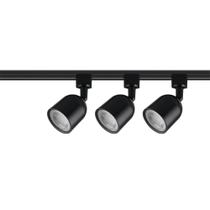 Kit Trilho LED Alumínio + 3 Spots 15w 6500k Branco Frio Preto - Blumenau