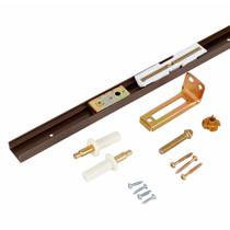 Kit Trilho Porta Camarão Marrom Alumínio Completo 1 Metro