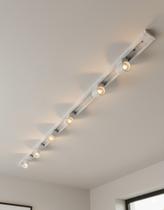 Kit Trilho Spot LED 1,5m com 6 Spots 7w Led Integrado Minimalista Sofisticado Bivolt Econômico Decorativo Casa Sala Cozinha Escritório Loja 3 Cores