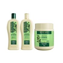 Kit TRIO 500ml Jaborandi Antiqueda Bio Extratus (Shampoo/Condicionador/Banho de Creme)