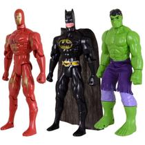 Kit Trio Brinquedo Incrível Hulk Batmam Traje Homem De Ferro - Gici Toys