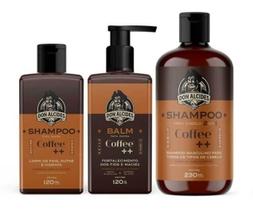 Kit Trio Coffee Shampoo, Balm, Shampoo 2 Em 1 Don Alcides