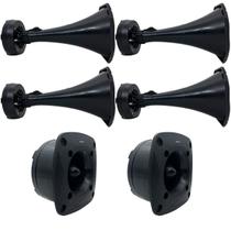 Kit Trio Completo 4 Driver + 2 Tweeter + 4 Cornetas 720w Rms
