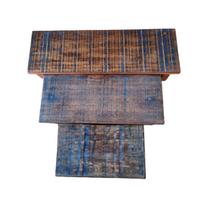 Kit Trio Conjunto De Bandejas De Doce Docinho Para Festas Decoração Rústico Envernizados