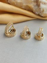 Kit Trio cravejado com detalhes de coração Kit Trio cravejado com detalhes de coração