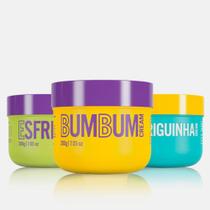 Kit Trio Cuidado Diário: Bumbum Cream + Esfrega Esfoliante + Barriguinha Cream - Beleza Brasileira
