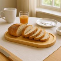 Kit Trio de Bandejas em Madeira Pinus Multiuso Oval Decoração