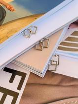 Kit trio de Brincos argolinhas quadradas folheados a prata