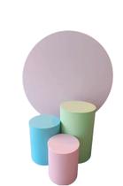 Kit Trio de Capas para Cilindros de Festa e Capa de Painel 1,50 Redondo PERSONALISE AS CORES
