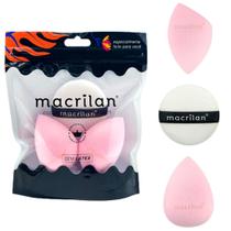 Kit Trio De Esponja Para Maquiagem Pó Ep20 Macrilan Profissional Kit Trio De Esponja Para Maquiagem Pó Ep20 Macrilan Profissional