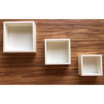 Kit Trio De Nichos Com Fundo Mdf Brancotx 15mm, Quadrinhos