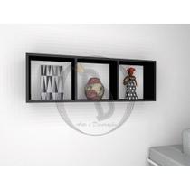 Kit Trio De Nichos Integrado 60x30x15cm Mdf 15mm Pretotx Kit Trio De Nichos Integrado 60x30x15cm Mdf 15mm Pretotx