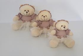 Kit Trio De Ursinhos Para Nicho Ursa Bailarina Rosê - PolyBaby Kit Trio De Ursinhos Para Nicho Ursa Bailarina Rosê - PolyBaby