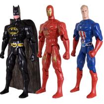 Kit Trio heróis Batmam Traje Capitão America Homem De Ferro
