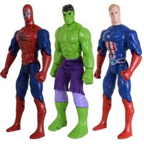Kit Trio Heróis Incrível Hulk Homem Aranha Capitão America Kit Trio Heróis Incrível Hulk Homem Aranha Capitão America