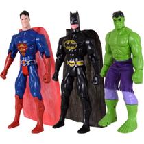 Kit Trio Heróis Incrível Incrível Hulk Batmam Super Homem