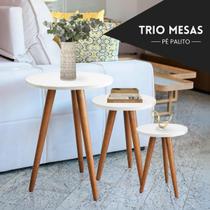 Kit Trio Jogo de Mesas Lateral Decorativas Kit Trio Jogo de Mesas Lateral Decorativas