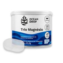 Kit Trio Magnésio Ocean Drop Vegano 60 Cápsulas + Porta Cápsulas