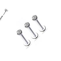 Kit Trio Piercing Ponto de Luz Sem Rosca Titânio G23 Ouro PVD CorPrateadoTamanho6mm P Kit Trio Piercing Ponto de Luz Sem Rosca Titânio G23 Ouro PVD CorPrateadoTamanho6mm P