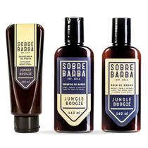 Kit Trio SOBREBARBA Shampoo + Balm + Esfoliante para Barba Jungle Boogie