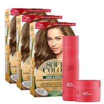 KIT TRIO Soft Color Coloração Louro Natural 70 + Tratamento