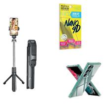 Kit Tripé De Selfie + Capinha Samsug S23 Ultra + Película 9D